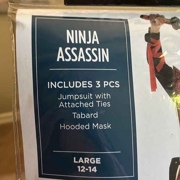 Red Ninja Assassin Costume Child Large 12-14 NWT Suit Yourself - Picture 3 of 3